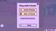 Vortella's Dress Up Play with Friends menu with invite, join and private server options