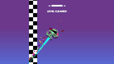 Green ninja character crossing the finish line after clearing level 13 in Stickman Hook