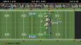Retro Bowl gameplay showing an offensive formation with passing routes drawn on the field before the snap