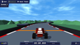 PolyTrack red race car positioned at the start of the Summer 1 course with the timer at zero