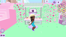 Vortella's Dress Up avatar posing in a turquoise dress and sun hat
