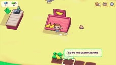 Monkey Mart tutorial guiding the player toward a cash register upgrade