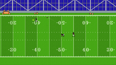 Retro Bowl receiver running with the football after making a catch